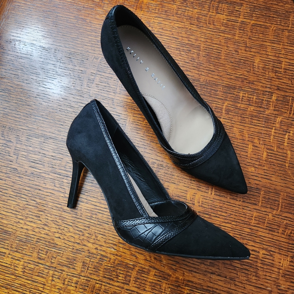 Kelly & Katie black 3 inch heel pumps highheal shoes size 8.5 medium